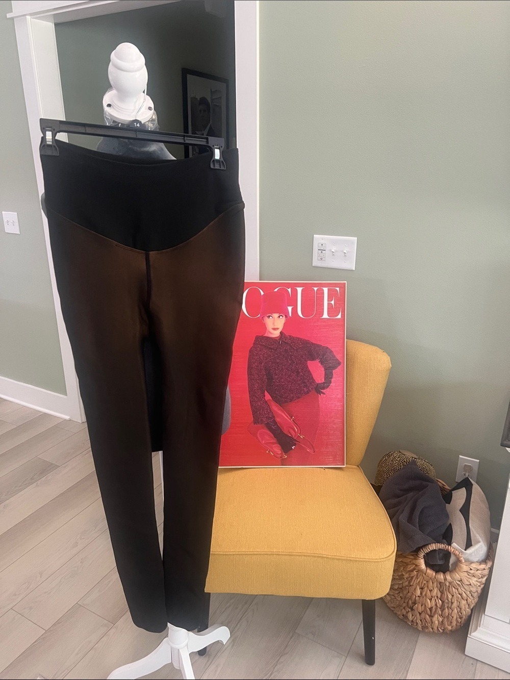 Amazon Black and Brown High-Rise Ponte Leggings